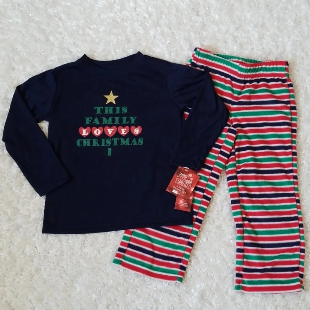 Boy's Christmsd Holiday Pajama Set